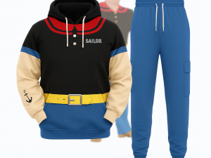 Proud Popeye -Inspired Sailor Costumes Track suit - Image 1