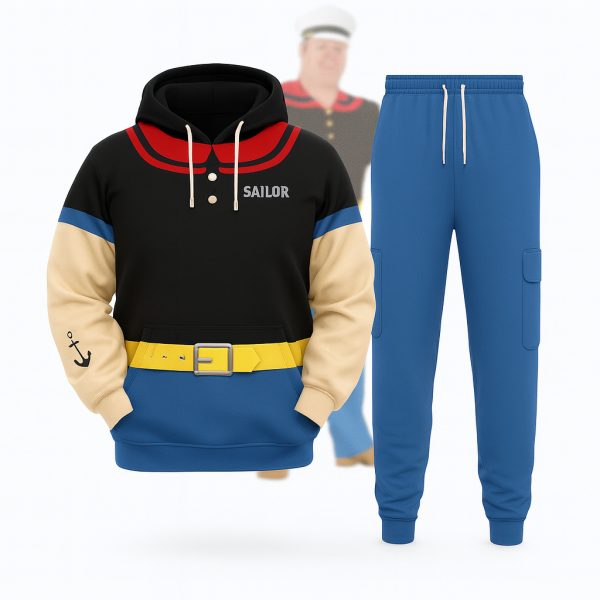 Proud Popeye -Inspired Sailor Costumes Track suit - Image 1
