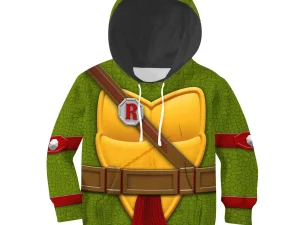 Raphael Costume Cosplay Kid Hoodie Sweatshirt T-Shirt 1 - Image 1