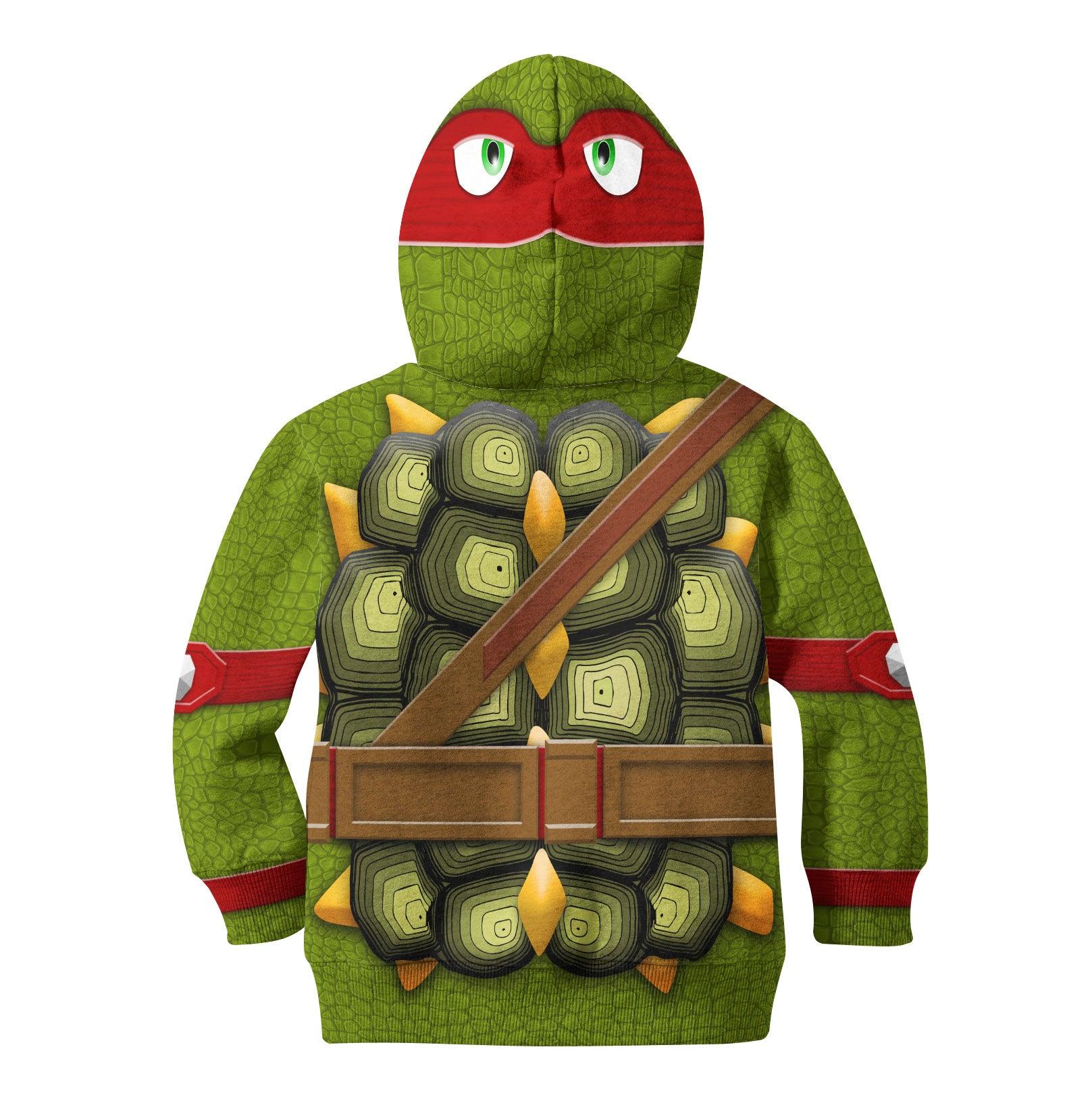 raphael costume cosplay kid hoodie sweatshirt t shirt 1 2 Raphael Costume Cosplay Kid Hoodie Sweatshirt T-Shirt 1 - Image 2