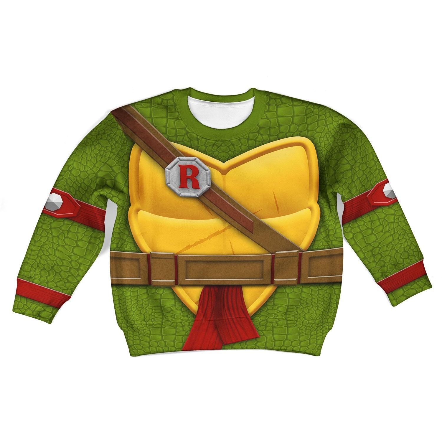 raphael costume cosplay kid hoodie sweatshirt t shirt 2 1 Raphael Costume Cosplay Kid Hoodie Sweatshirt T-Shirt 2 - Image 1