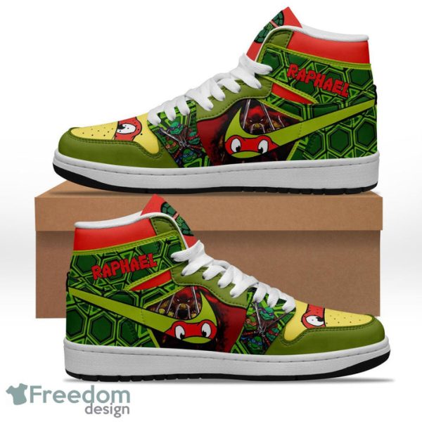 Raphael TMNT Costume Teenage Mutant Ninja Turtles AJ1 High Sneakers Shoes For Men And Women - Image 1
