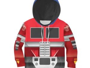 Robot Optimus Prime Kid Costume Cosplay Hoodie Sweatshirt T-Shirt 1 - Image 1