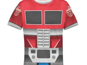 Robot Optimus Prime Kid Costume Cosplay Hoodie Sweatshirt T-Shirt 3 - Image 1