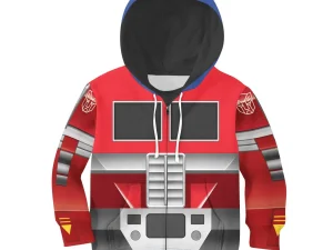 Robot Optimus Prime Kid Costume Cosplay Hoodie Sweatshirt T-Shirt 4 - Image 1