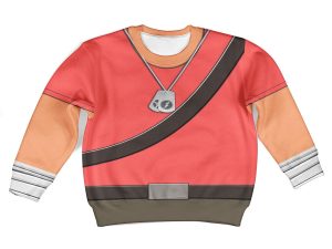 Scout TF2 Kid Costume Cosplay Kid Hoodie Sweatshirt T-Shirt 2 - Image 1