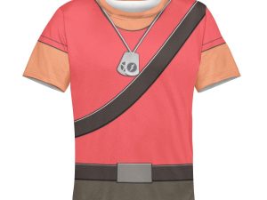 Scout TF2 Kid Costume Cosplay Kid Hoodie Sweatshirt T-Shirt 3 - Image 1