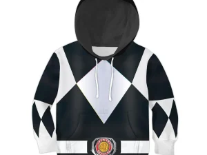 Unisex Kid Tops Black Power Ranger 3D Apparel 1 - Image 1