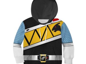 Unisex Kid Tops Black Power Rangers Dino Charge 3D Apparel 1 - Image 1