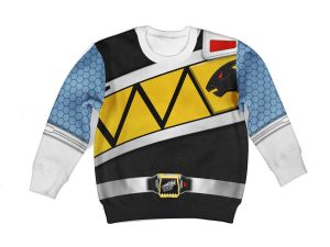 Unisex Kid Tops Black Power Rangers Dino Charge 3D Apparel 2 - Image 1
