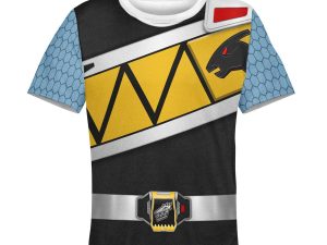 Unisex Kid Tops Black Power Rangers Dino Charge 3D Apparel 3 - Image 1