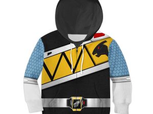 Unisex Kid Tops Black Power Rangers Dino Charge 3D Apparel 4 - Image 1