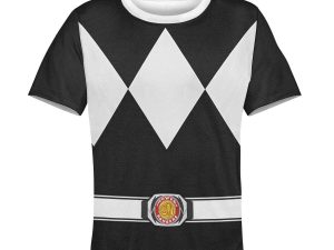 Unisex Kid Tops Black Ranger Mighty Morphin Kid 3D Apparel 3 - Image 1