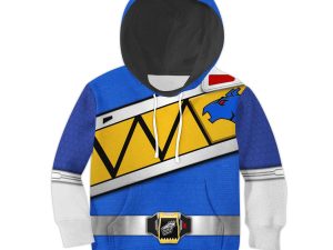 Unisex Kid Tops Blue Power Rangers Dino Charge 3D Apparel 1 - Image 1