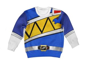 Unisex Kid Tops Blue Power Rangers Dino Charge 3D Apparel 2 - Image 1