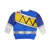 Unisex Kid Tops Blue Power Rangers Dino Charge 3D Apparel 2 - Image 2