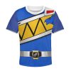 Unisex Kid Tops Blue Power Rangers Dino Charge 3D Apparel 3 - Image 1