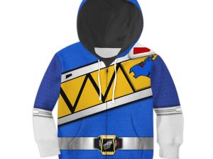 Unisex Kid Tops Blue Power Rangers Dino Charge 3D Apparel 4 - Image 1