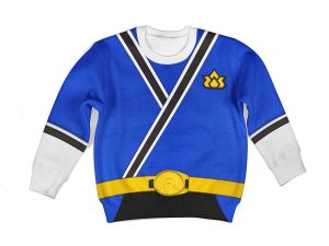 Unisex Kid Tops Blue Power Rangers Samurai 3D Apparel 2 - Image 1