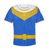 Unisex Kid Tops Blue Power Rangers Zeo Kid 3D Apparel 3 - Image 1