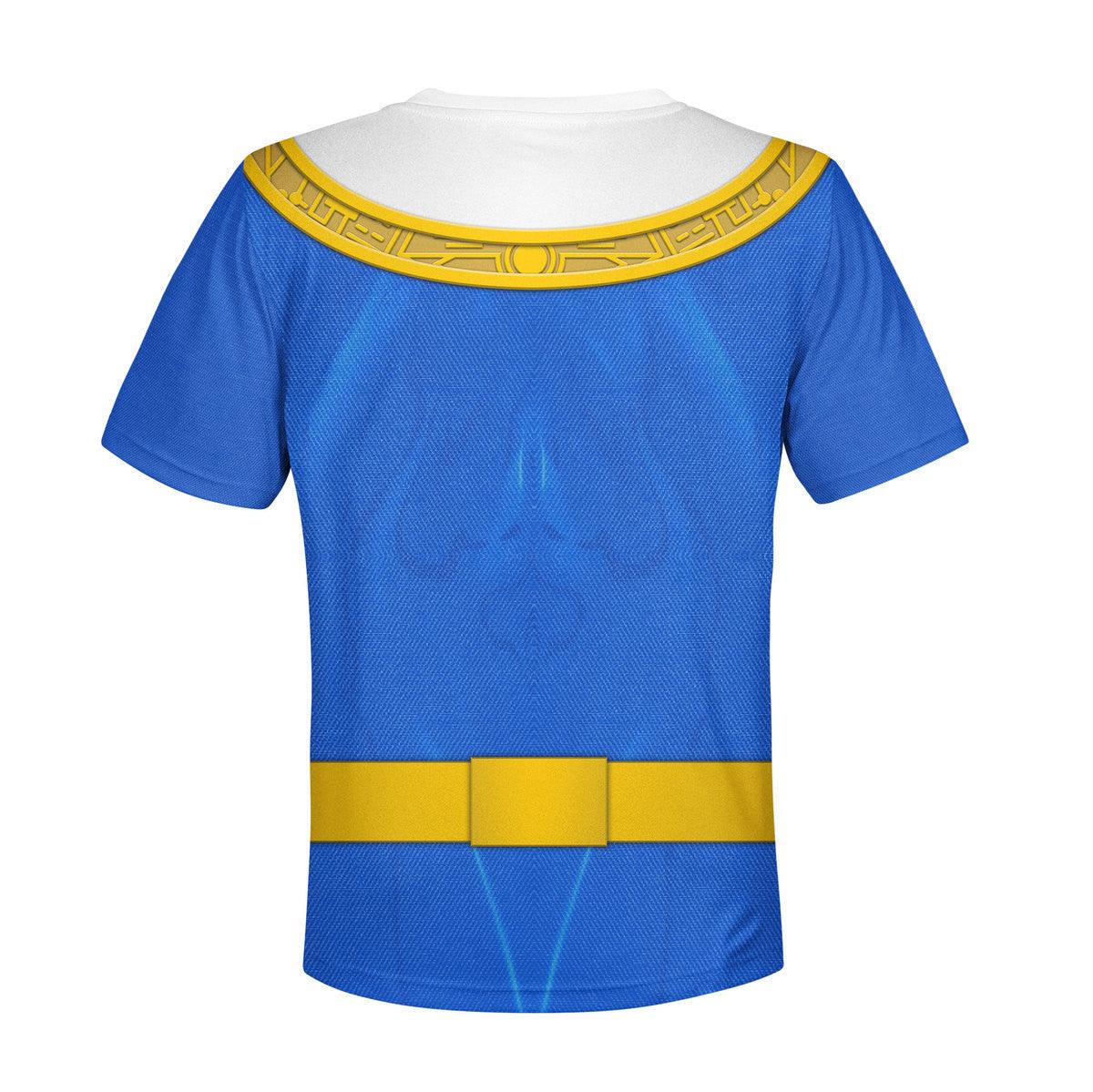 unisex kid tops blue power rangers zeo kid 3d apparel 3 2 Unisex Kid Tops Blue Power Rangers Zeo Kid 3D Apparel 3 - Image 2