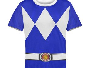 Unisex Kid Tops Blue Ranger Mighty Morphin Kid 3D Apparel 3 - Image 1