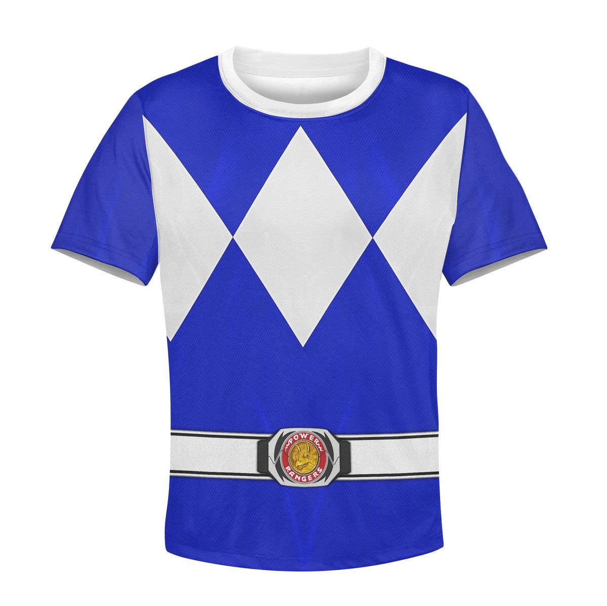 unisex kid tops blue ranger mighty morphin kid 3d apparel 3 1 Unisex Kid Tops Blue Ranger Mighty Morphin Kid 3D Apparel 3 - Image 1