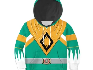 Unisex Kid Tops Green Power Ranger 3D Apparel 1 - Image 1