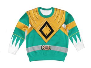 Unisex Kid Tops Green Power Ranger 3D Apparel 2 - Image 1