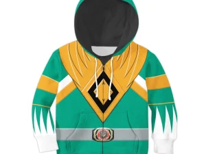 Unisex Kid Tops Green Power Ranger 3D Apparel 4 - Image 1