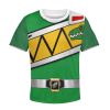 Unisex Kid Tops Green Power Rangers Dino Charge 3D Apparel 3 - Image 1