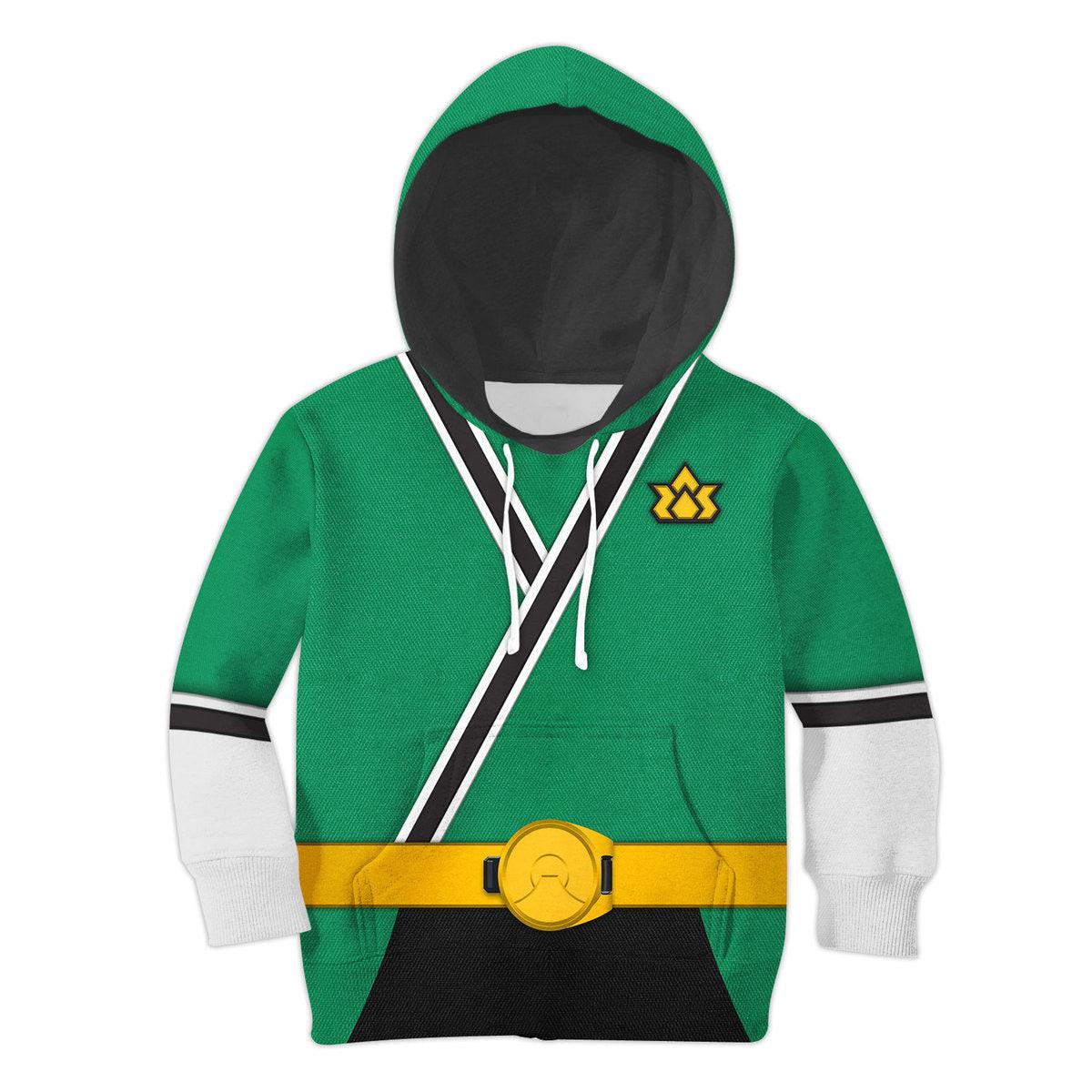 unisex kid tops green power rangers samurai 3d apparel 1 1 Unisex Kid Tops Green Power Rangers Samurai 3D Apparel 1 - Image 1