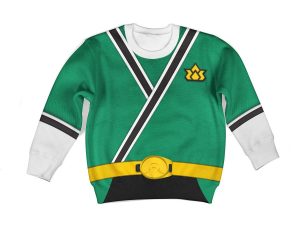 Unisex Kid Tops Green Power Rangers Samurai 3D Apparel 2 - Image 1