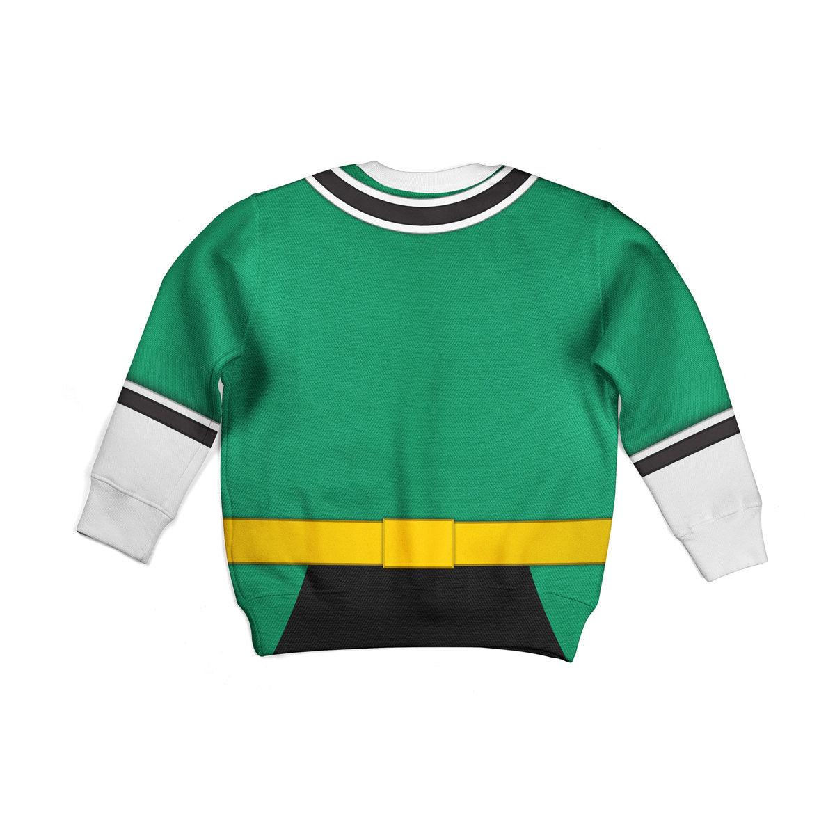 unisex kid tops green power rangers samurai 3d apparel 2 2 Unisex Kid Tops Green Power Rangers Samurai 3D Apparel 2 - Image 2