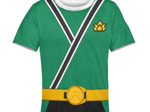 Unisex Kid Tops Green Power Rangers Samurai 3D Apparel 3 - Image 1