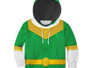 Unisex Kid Tops Green Power Rangers Zeo Kid 3D Apparel 1 - Image 1