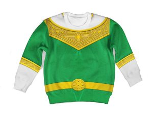Unisex Kid Tops Green Power Rangers Zeo Kid 3D Apparel 2 - Image 1