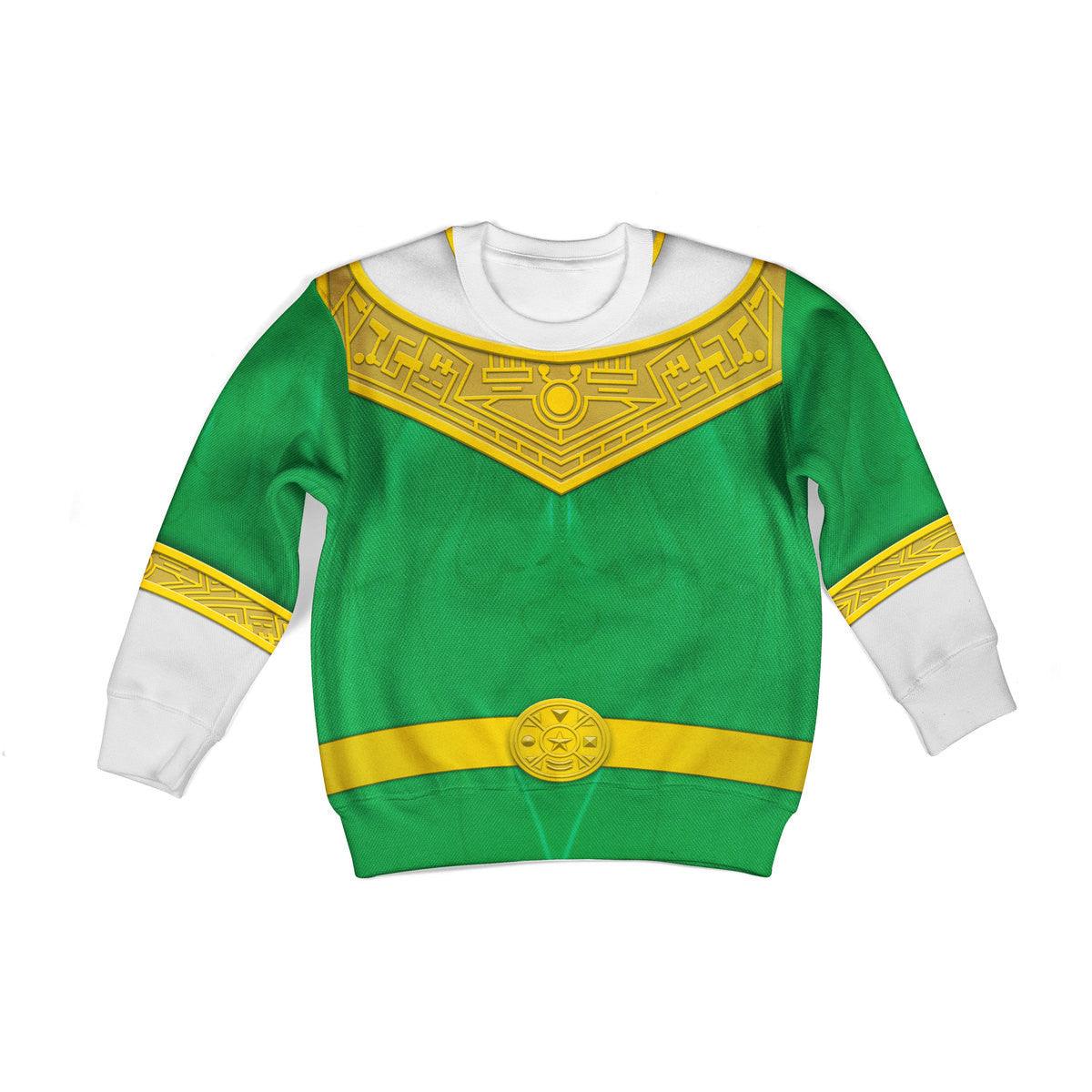 unisex kid tops green power rangers zeo kid 3d apparel 2 1 Unisex Kid Tops Green Power Rangers Zeo Kid 3D Apparel 2 - Image 1
