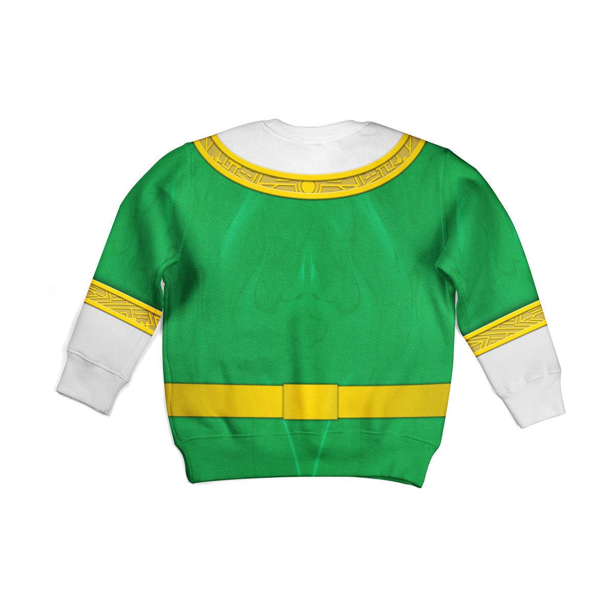 unisex kid tops green power rangers zeo kid 3d apparel 2 2 Unisex Kid Tops Green Power Rangers Zeo Kid 3D Apparel 2 - Image 2