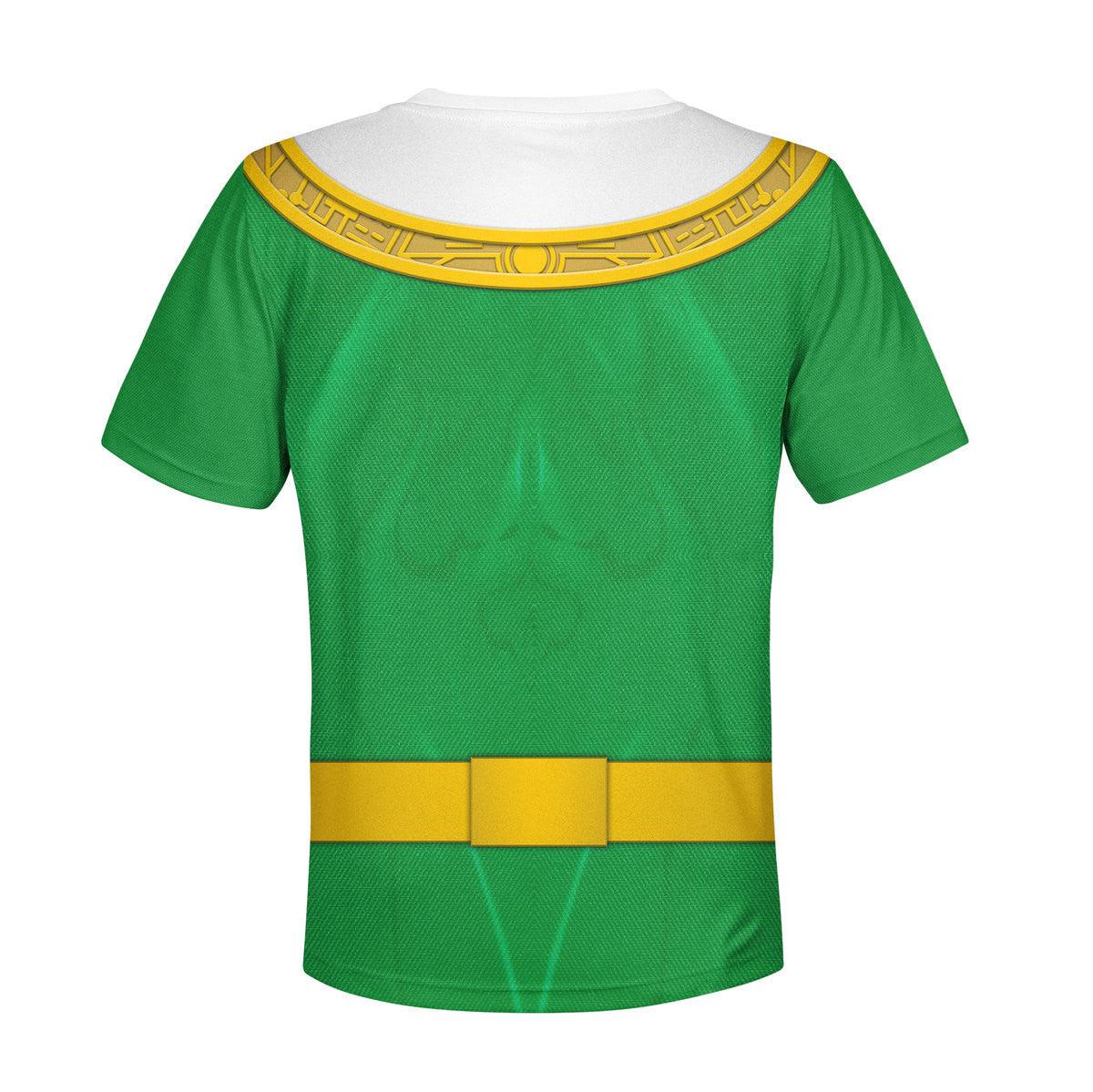 unisex kid tops green power rangers zeo kid 3d apparel 3 2 Unisex Kid Tops Green Power Rangers Zeo Kid 3D Apparel 3 - Image 2