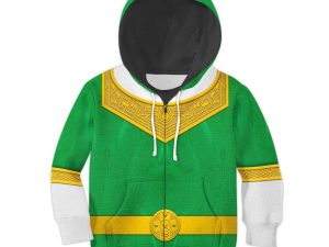 Unisex Kid Tops Green Power Rangers Zeo Kid 3D Apparel 4 - Image 1