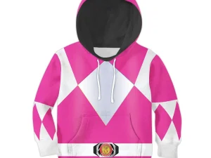 Unisex Kid Tops Pink Power Ranger 3D Apparel 1 - Image 1