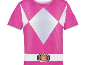 Unisex Kid Tops Pink Power Ranger 3D Apparel 3 - Image 1