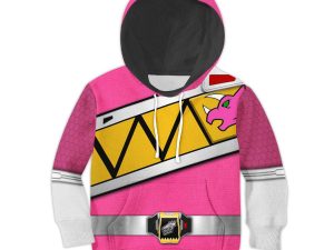 Unisex Kid Tops Pink Power Rangers Dino Charge 3D Apparel 1 - Image 1