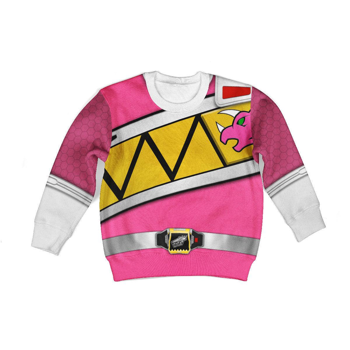 unisex kid tops pink power rangers dino charge 3d apparel 2 1 Unisex Kid Tops Pink Power Rangers Dino Charge 3D Apparel 2 - Image 1