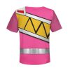 Unisex Kid Tops Pink Power Rangers Dino Charge 3D Apparel 3 - Image 2