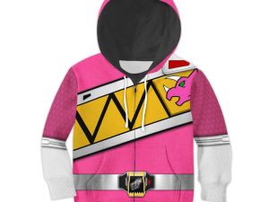 Unisex Kid Tops Pink Power Rangers Dino Charge 3D Apparel 4 - Image 1