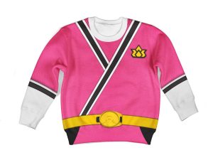 Unisex Kid Tops Pink Power Rangers Samurai 3D Apparel 2 - Image 1