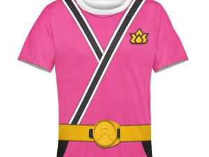 Unisex Kid Tops Pink Power Rangers Samurai 3D Apparel 3 - Image 1
