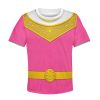 Unisex Kid Tops Pink Power Rangers Zeo Kid 3D Apparel 3 - Image 1